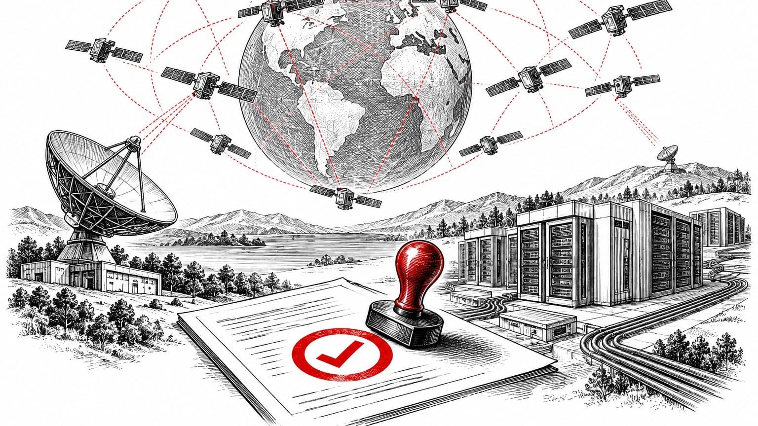 Illustration: Amazon Leo satellite constellation Globalstar