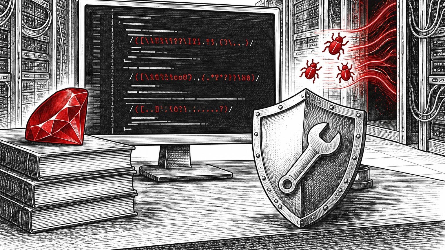 Illustration: Ruby code on a monitor
