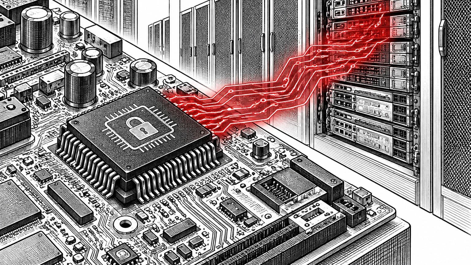 Illustration: UEFI firmware chip on motherboard