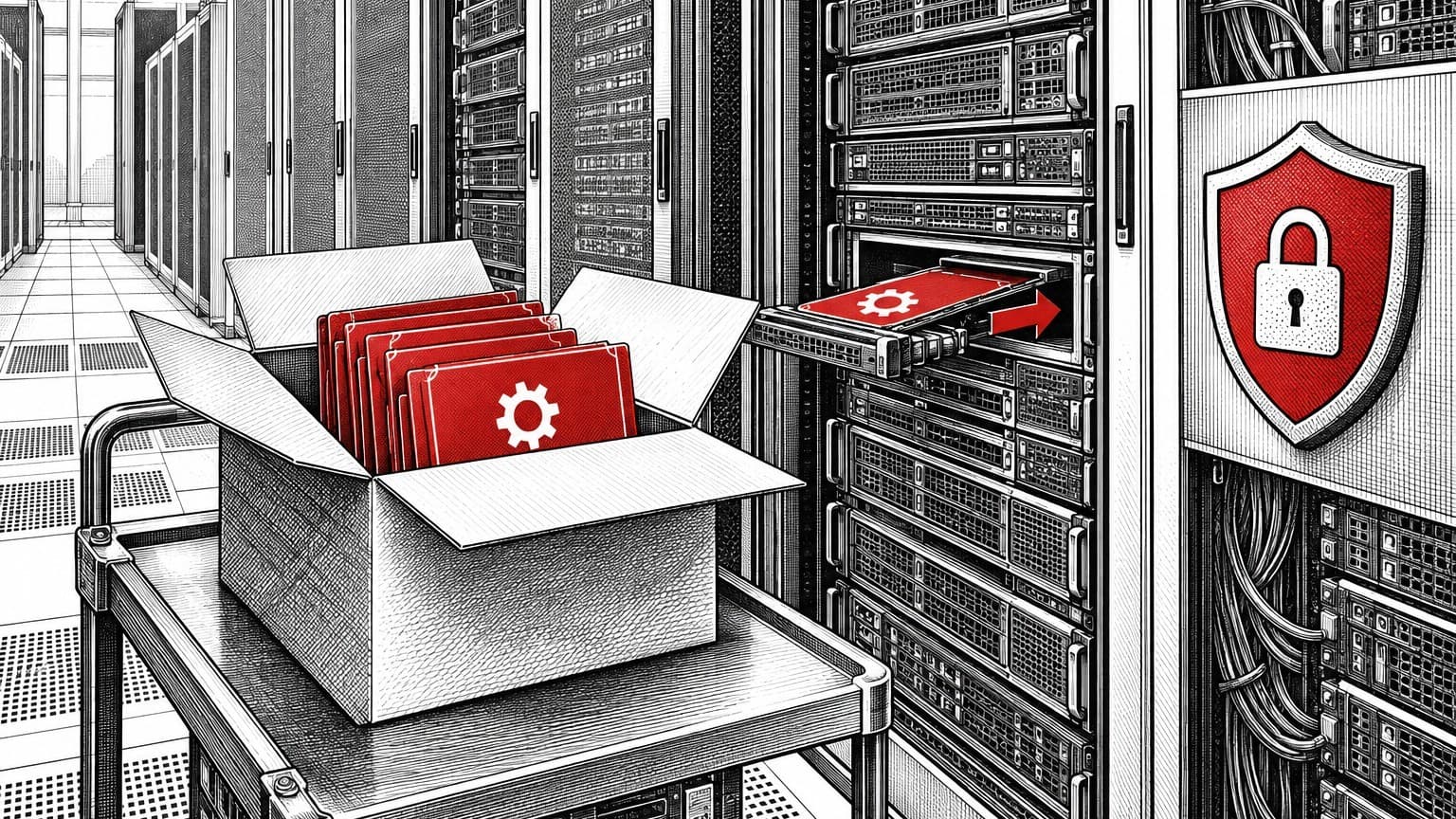 Illustration: data center server racks