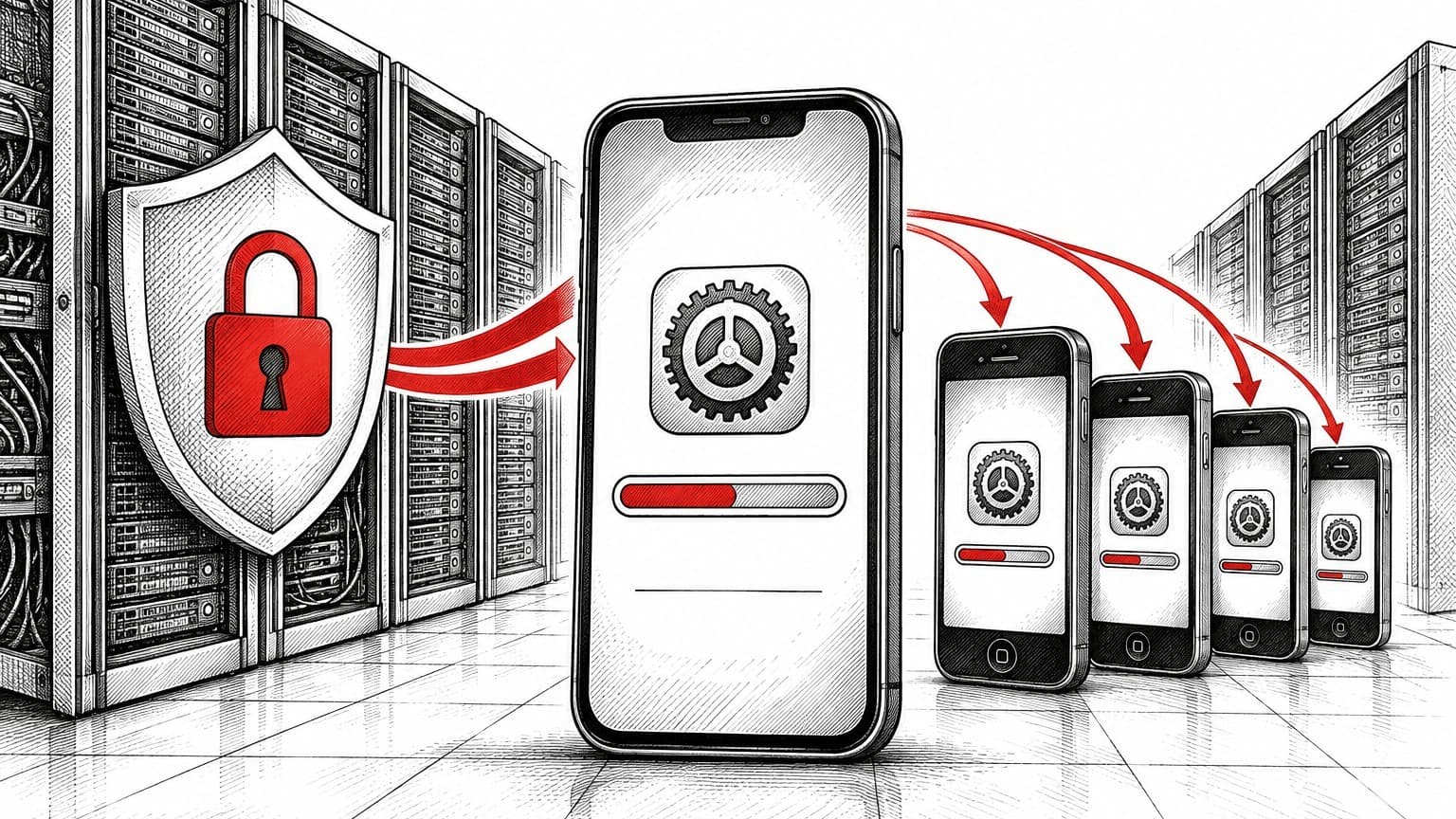 Illustration: iPhone iOS security update screen